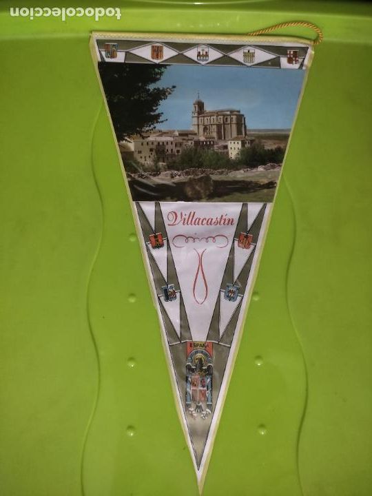 Sammlung von Wimpeln: VILLACASTIN SEGOVIA BANDERIN PUEBLO 31 CMS ALTO ORIGINAL EPOCA FRANCO