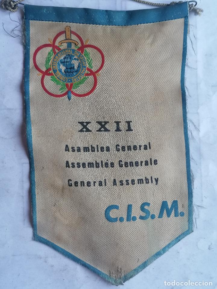 Banderines de colecci&oacute;n: ANTIGUO BANDERIN, XXII ASAMBLEA GENERAL C.I.S.M., MEDIDAS 19 X 11,5 CM