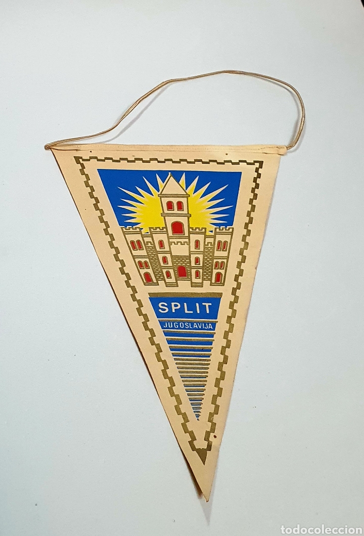Galhardetes de cole&ccedil;&atilde;o: ANTIGUO BANDER&Iacute;N DE SPLIT JUGOSLAVIJA ORIGINAL DE LA &Eacute;POCA
