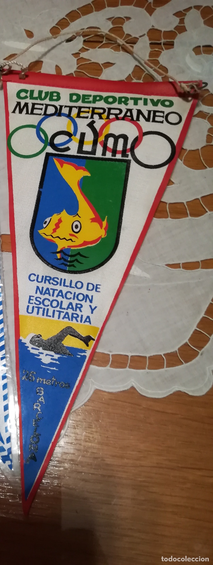 Galhardetes de cole&ccedil;&atilde;o: Bander&iacute;n antiguo. A&ntilde;os 1960. Club Deportivo Mediterr&aacute;neo.