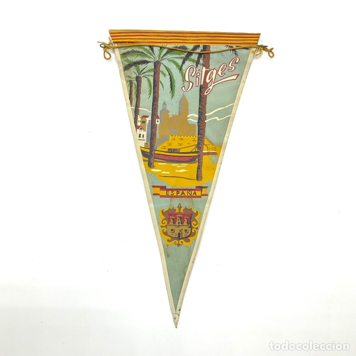 Fanions de collection: Bander&iacute;n antiguo - SITGES - CATALU&Ntilde;A - ESPA&Ntilde;A
