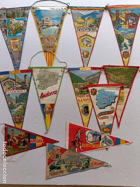 Fanions de collection: 12 BANDERINES ANDORRA