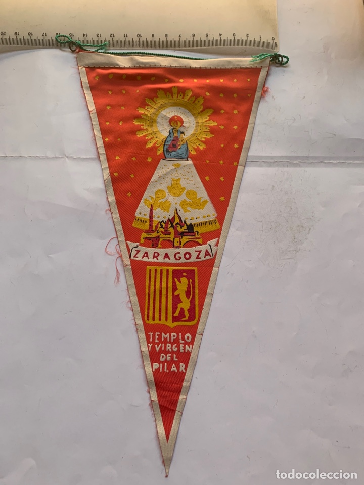 Fanions de collection: BANDER&Iacute;N. ZARAGOZA. TEMPLO Y VIRGEN DEL PILAR.