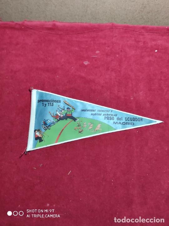 Banderines de colecci&oacute;n: banderin promociones 1 y 113 ingenieros tecnicos y peritos agricola paso del ecuador madrid 37 cm