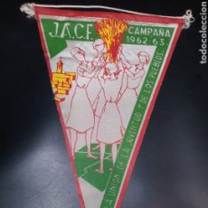 Banderines de colección: BANDERÍN J.A.C.F. JACF UNION JUVENTUD PUEBLOS 1962 1963. Lote 336645878