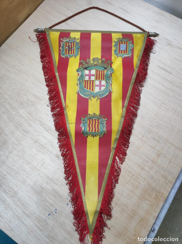 Fanions de collection: BANDERIN CATALU&Ntilde;A CON LOS ESCUDOS DE BARCELONA, TARRAGONA, LERIDA Y GERONA (C26)
