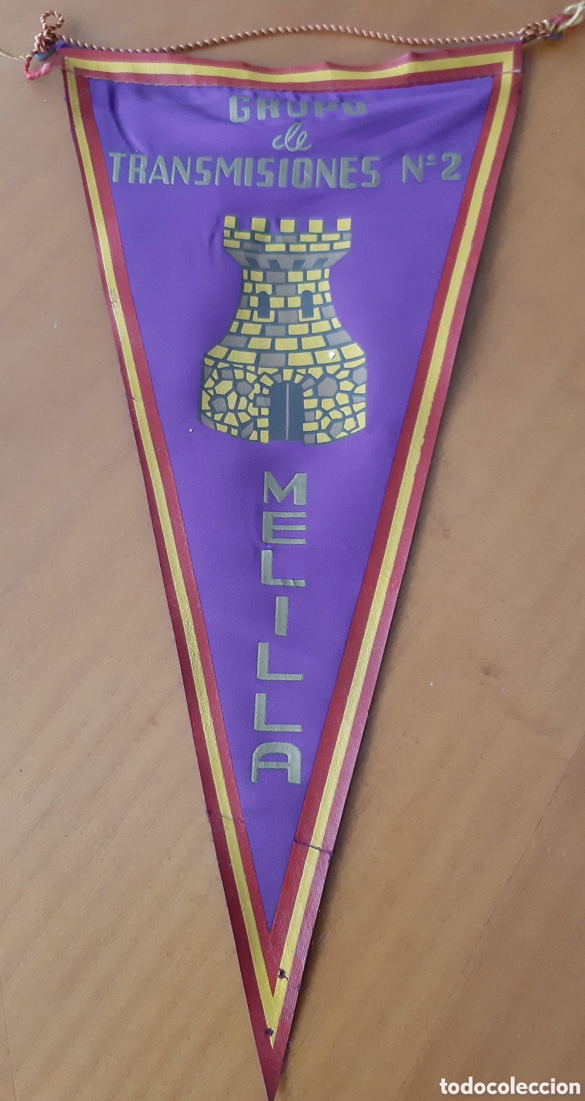 Fanions de collection: Bander&iacute;n Melilla. Grupo transmisiones. A&ntilde;os 60.