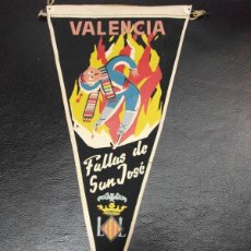 Banderines de colección: BANDERIN ANTIGUO DE VALENCIA FALLAS DE SAN JOSE TURISMO. Lote 383944749