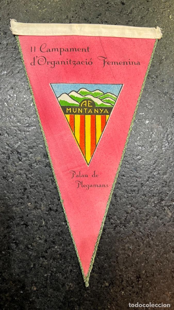 Galhardetes de cole&ccedil;&atilde;o: BANDERIN MUNTANYA II CAMPAMENT PRIMAVERA 1965 BARCELONA