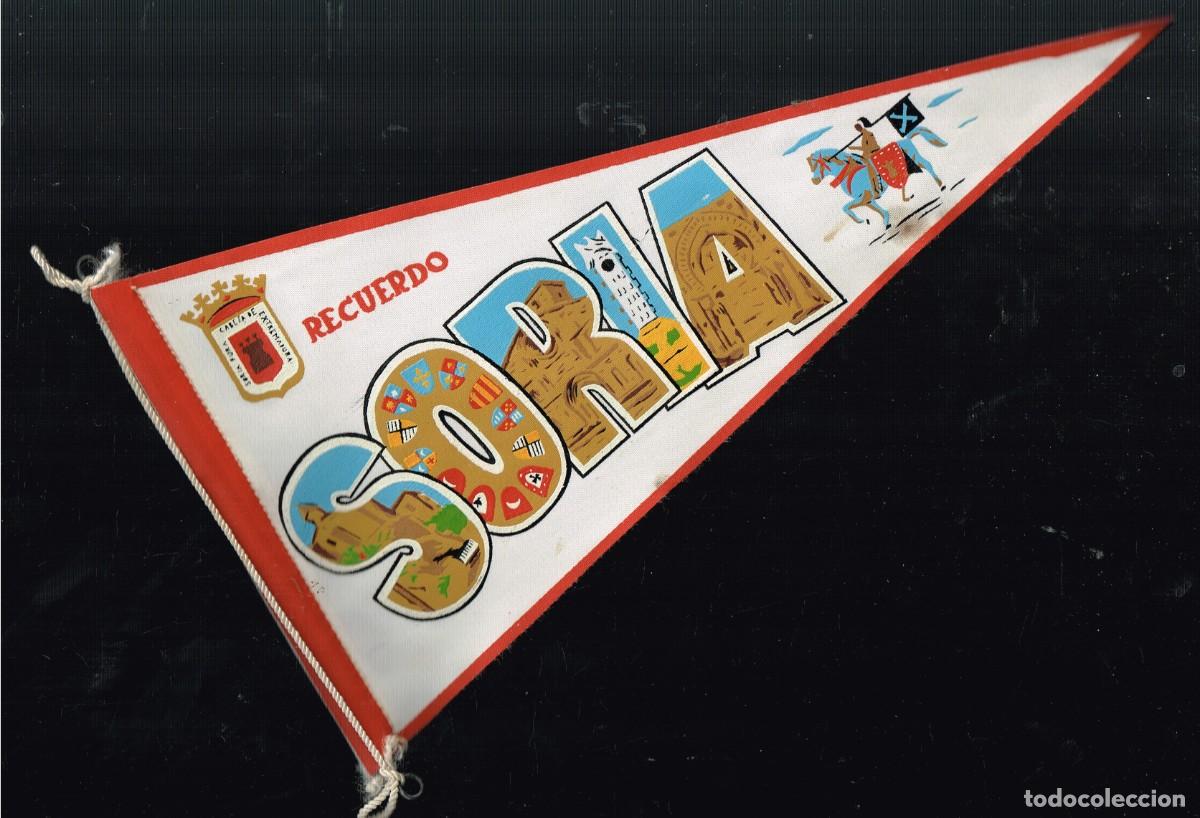 Bandierine di collezione: 60&acute;s BANDER&Iacute;N TELA/SERIGRAF&Iacute;A RECUERDO SORIA ESCUDO (Soria Pura Cabeza de Extremadura)