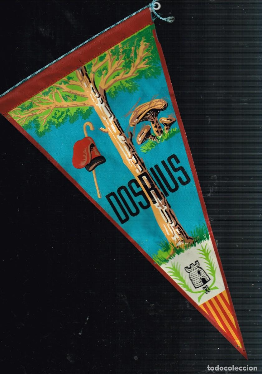 Fanions de collection: 60&acute;s ca. BANDER&Iacute;N TELA/SERIGRAF&Iacute;A: DOSRIUS, ESCUDO, ROVELLONS N&Iacute;SCALOS, BARRETINA, BANDERA CATALANA