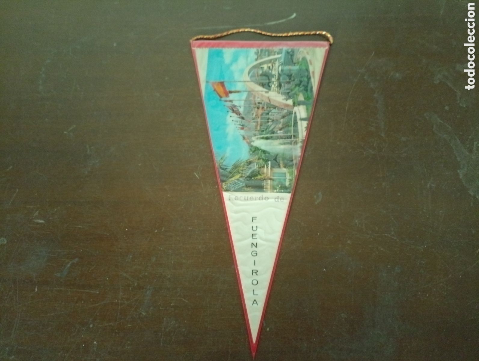 Collection pennants: Bander&iacute;n tela pl&aacute;stico Fuengirola recuerdo 25cm
