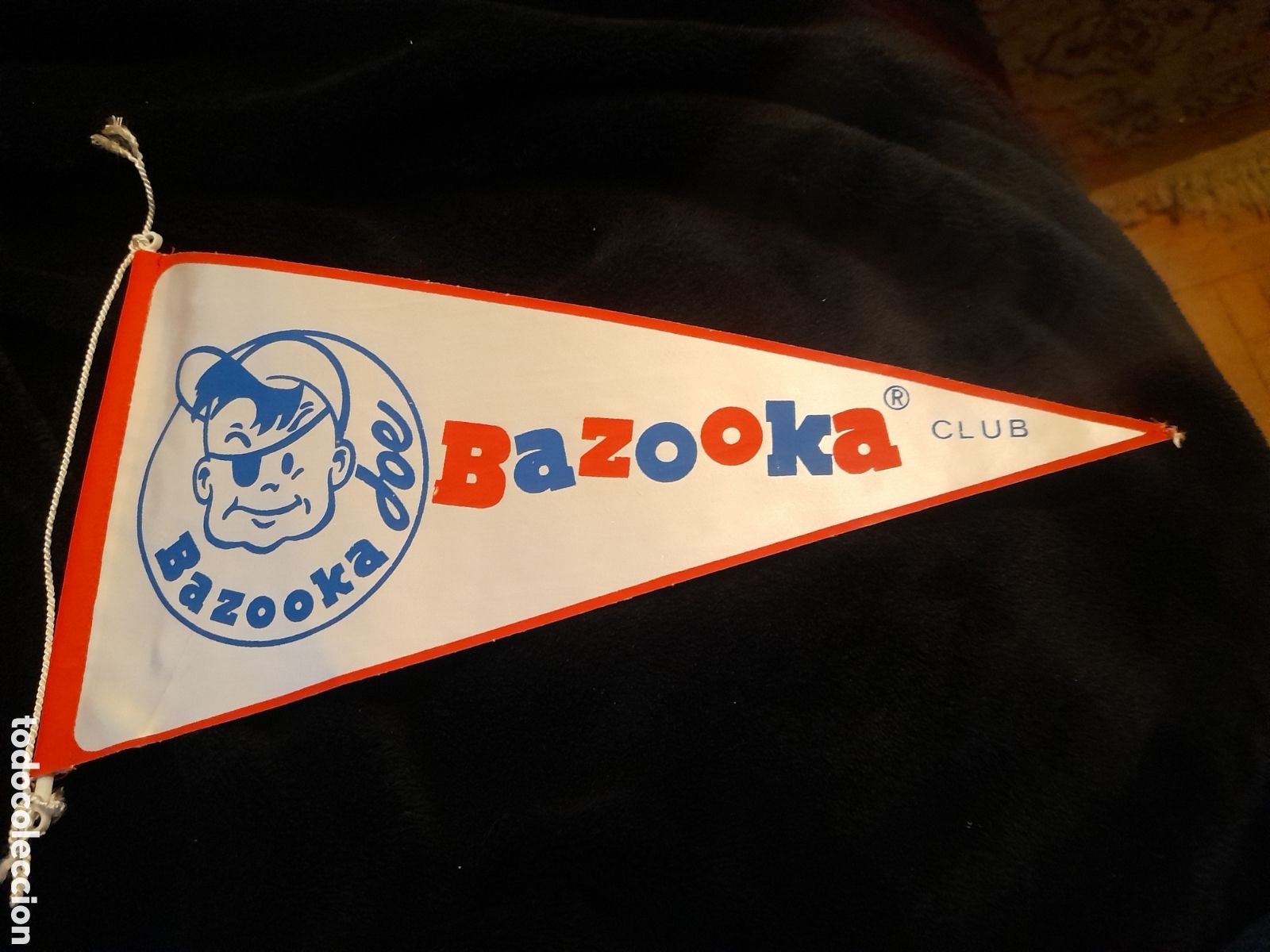 Fanions de collection: Antiguo banderin Bazooka Club, mide 26 cm de altura