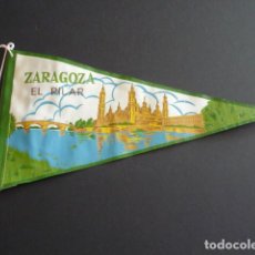 Banderines de colección: ZARAGOZA EL PILAR ANTIGUO BANDERIN AÑOS 60. Lote 396536209