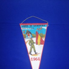 Banderines de colección: JURA DE BANDERA MONTEJAQUE AÑO 1964 EJÉRCITO ESPAÑOL BANDERIN. Lote 397559474