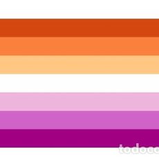 Banderines de colección: BANDERA LESBIANA 7 FRANJAS LGBT 90 X 150CM. Lote 401560594