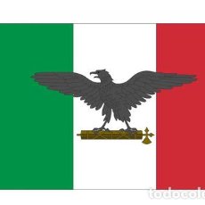 Banderines de colección: 15 BANDERAS DE LA REPUBLICA SOCIAL ITALIANA 2DA GERRA 45X70. Lote 401592919