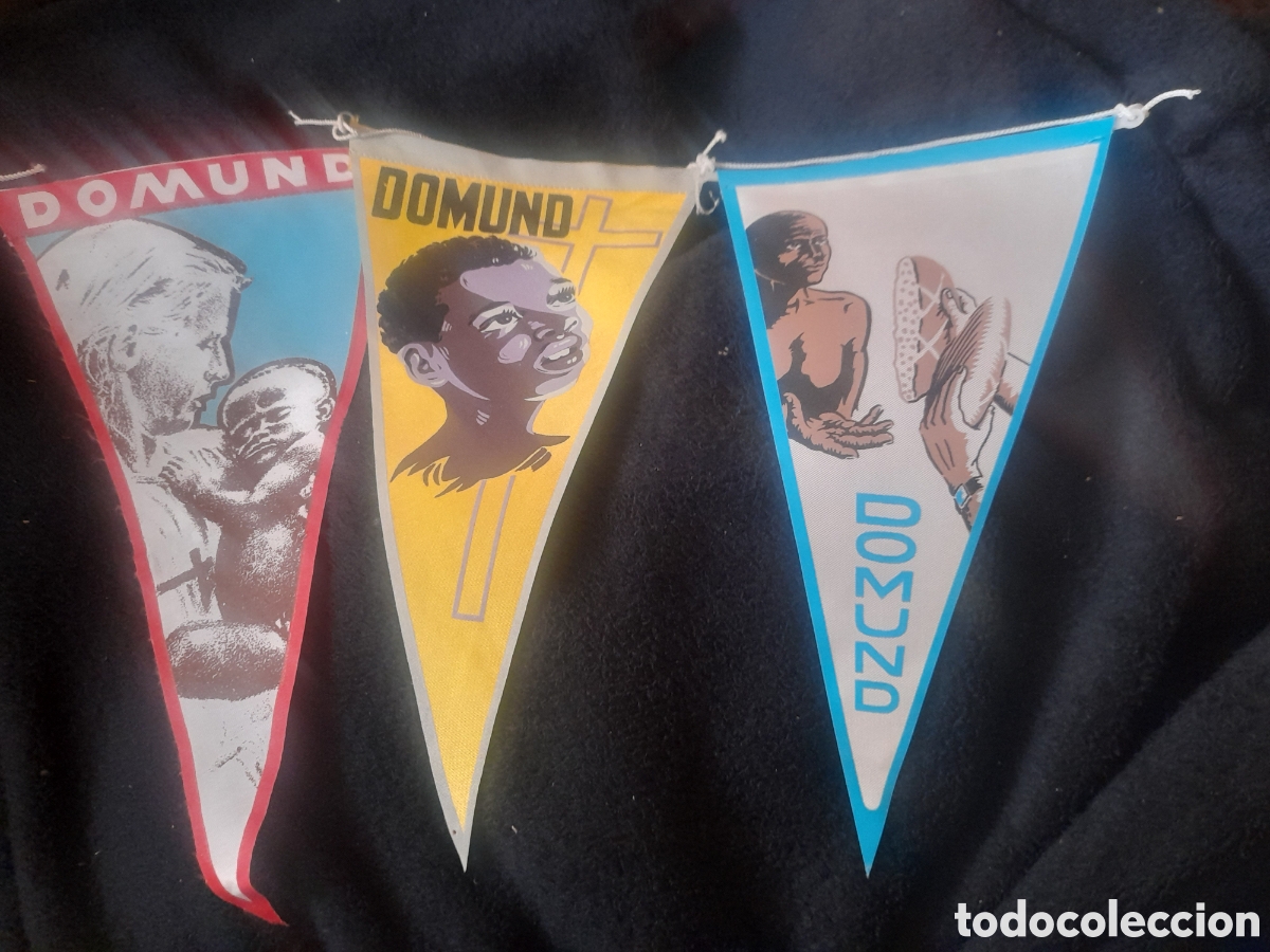 Fanions de collection: Tres antiguos banderines del Domund