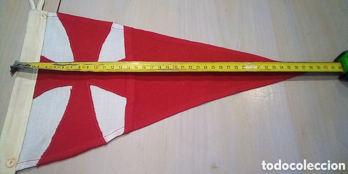 Fanions de collection: &Uacute;NICO TC BANDER&Iacute;N 1965 MONTE REAL CLUB YACHTING YATEL BAIONA LA REAL BAYONA MRCYB GALICIA 37,5x23cm