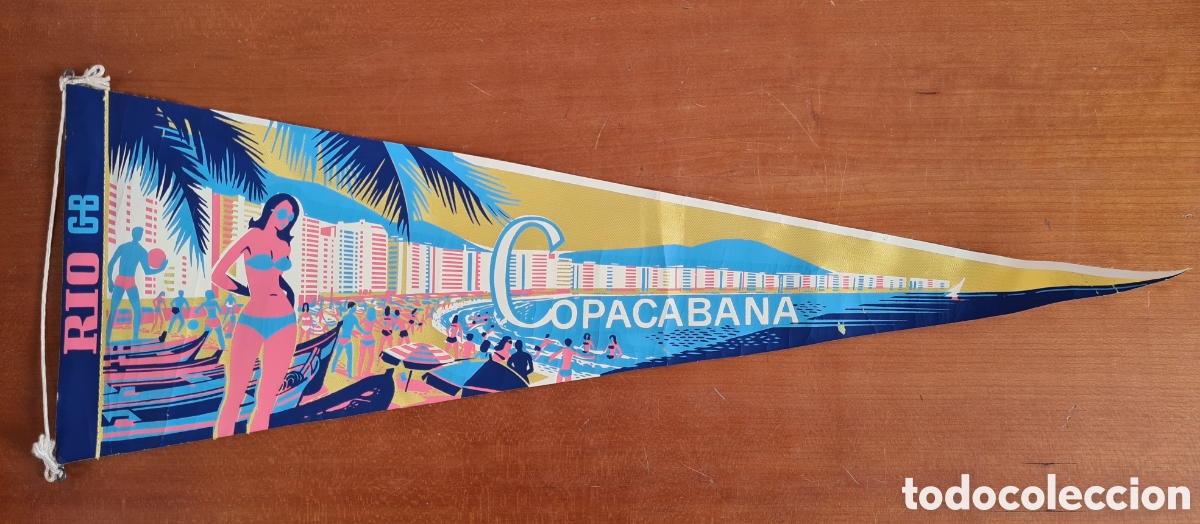 Bandierine di collezione: Bander&iacute;n grande Copacabana - Brasil - Decoraci&oacute;n Vintage Retro Playa