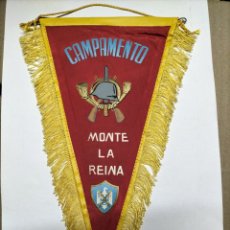 Banderines de colección: CAMPAMENTO MONTE LA REINA. 4A ZONA. I.P.S. 28 CM.