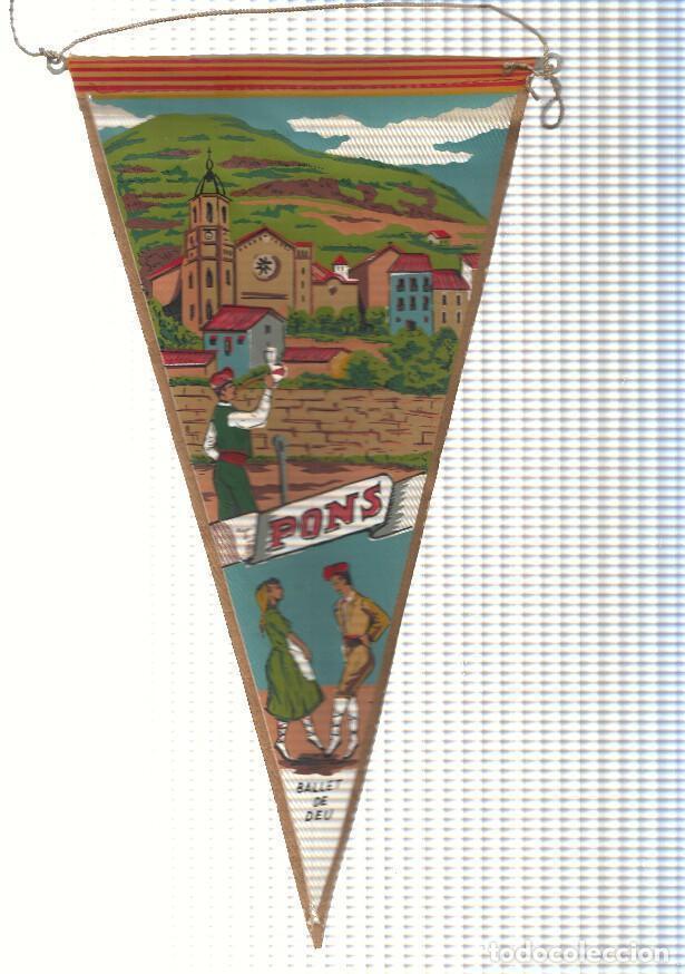 Bandierine di collezione: BANDERIN: PONS - Ilustracion de la localidad, catalan con porron y Ballet de Deu