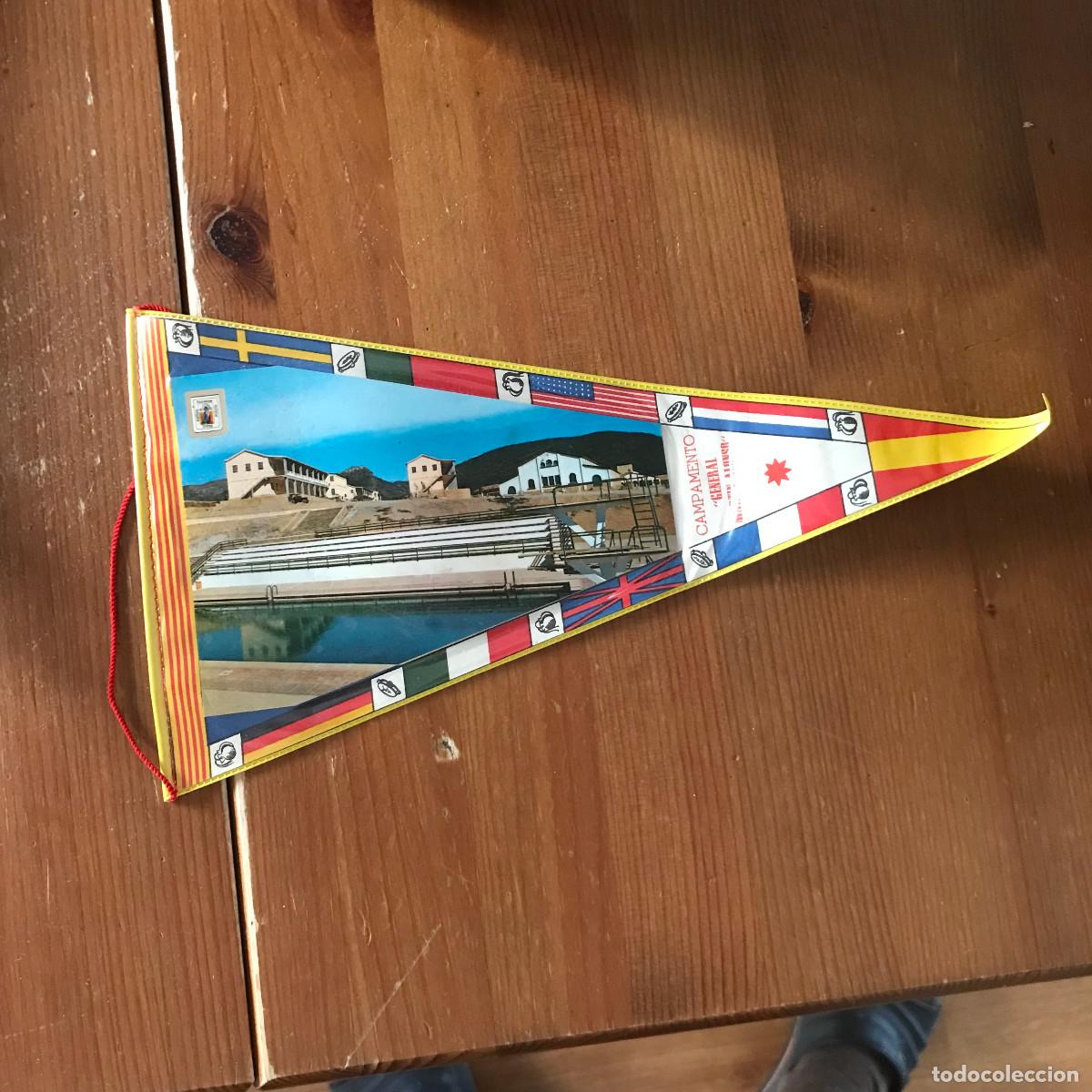 Sammlung von Wimpeln: BANDER&Iacute;N CAMPAMENTO GENERAL MART&Iacute;N ALONSO TREMP LLEIDA A&Ntilde;OS 60 PLASTIFICADO