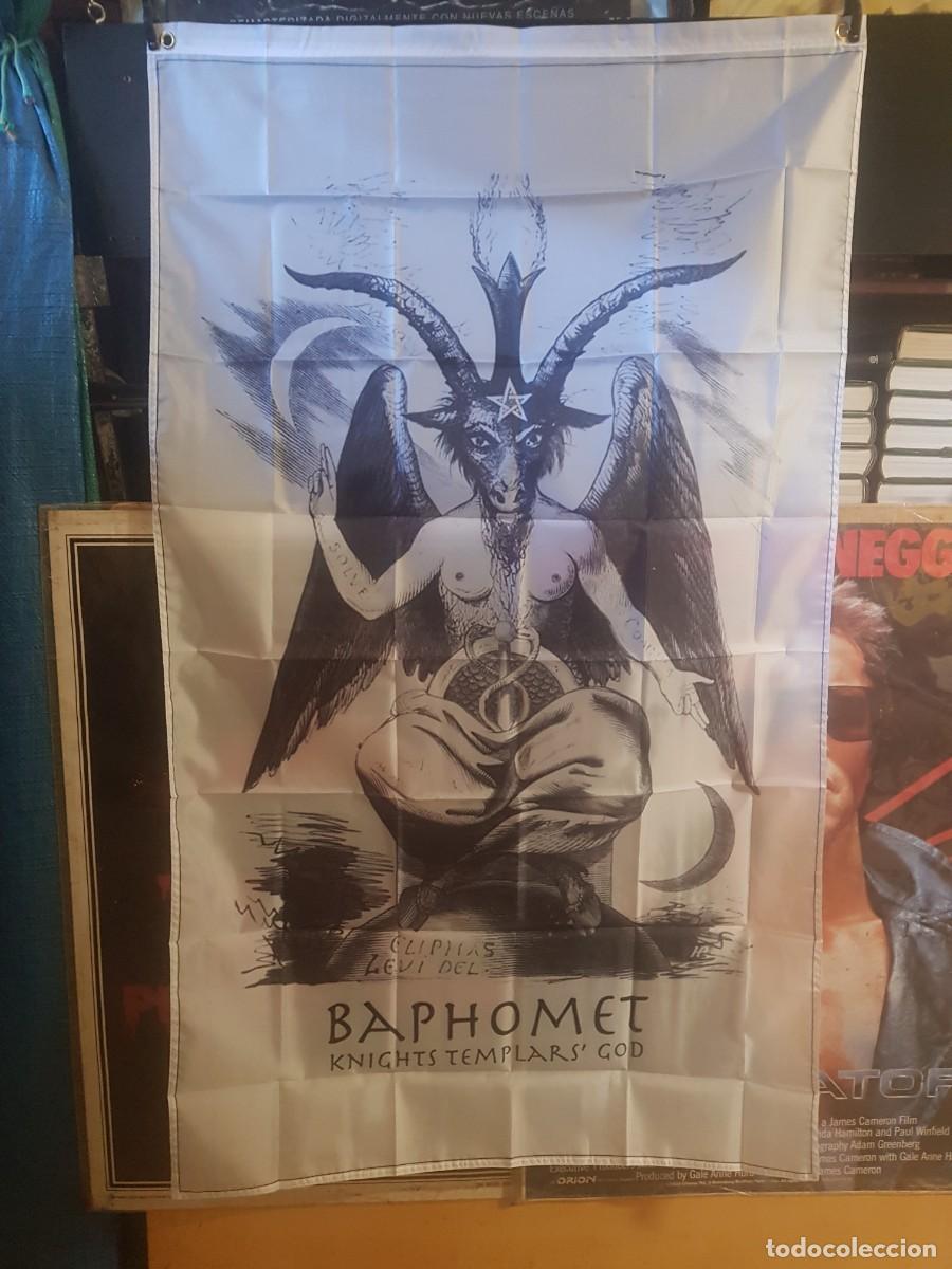 Bandierine di collezione: BANDERA DE BAPHOMET (KNIGHTS TEMPLARS' GOD) 90CMX150CM