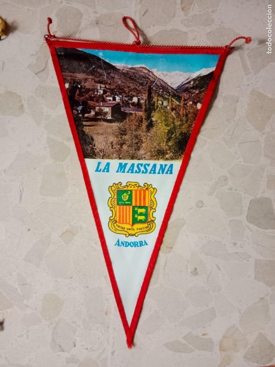 Sammlung von Wimpeln: ANTIGUO BANDERIN A&Ntilde;OS 60 - RECUERDO DE LA MASSANA - ANDORRA