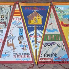Banderines de colección: 7 BANDERINES DEL VALLE DE NURIA, PIRINEO CATALÁN 1965