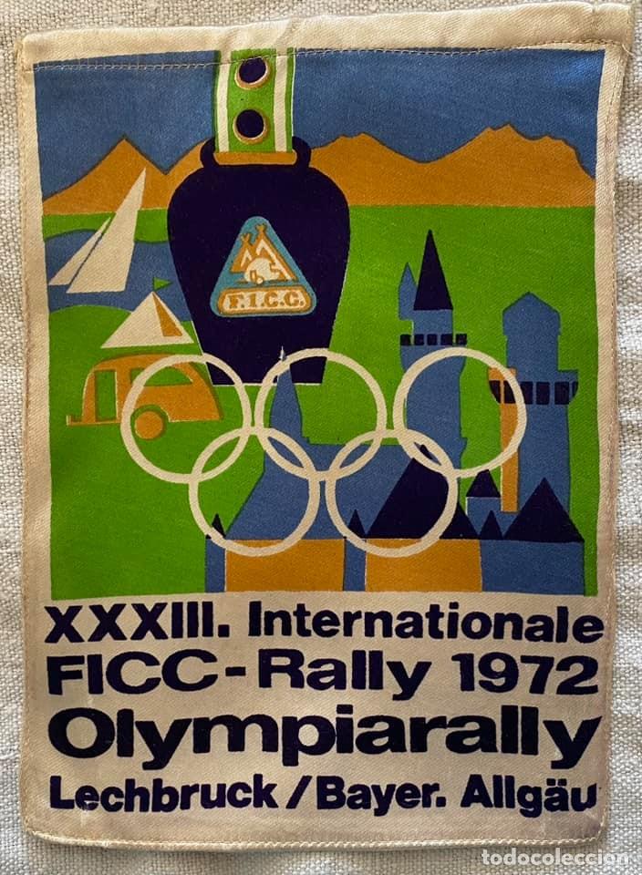 Sammlung von Wimpeln: banderin camping, Vintage, 1972, XXXIII Rally Internacional FICC Lechbruck Alemania, raro