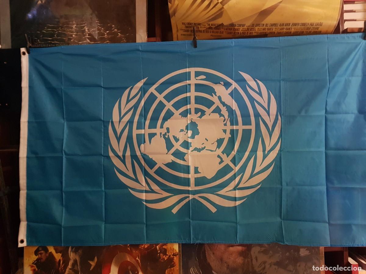Banderines de colecci&oacute;n: BANDERA DE LA O.N.U 150CMX90CM