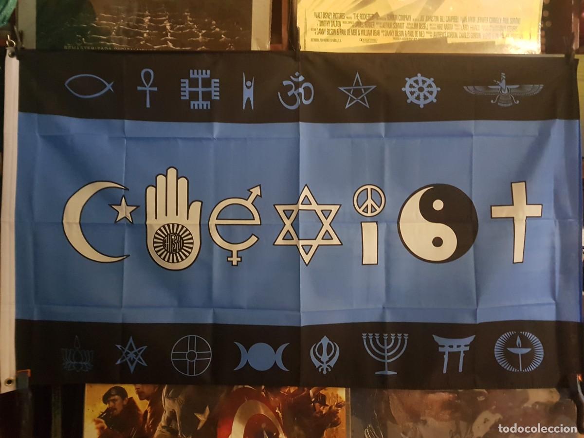 Banderines de colecci&oacute;n: BANDERA COEXIST 155CMX90CM - Foto 2