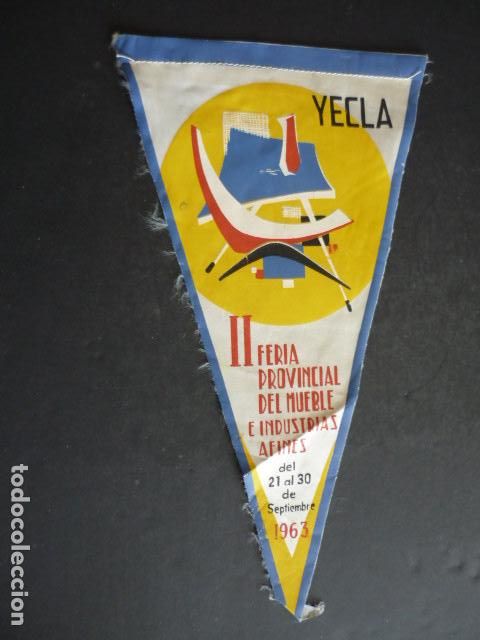 Banderines de colecci&oacute;n: BANDERIN YECLA MURCIA II FERIA PROVINCIAL DEL MUEBLE 1963