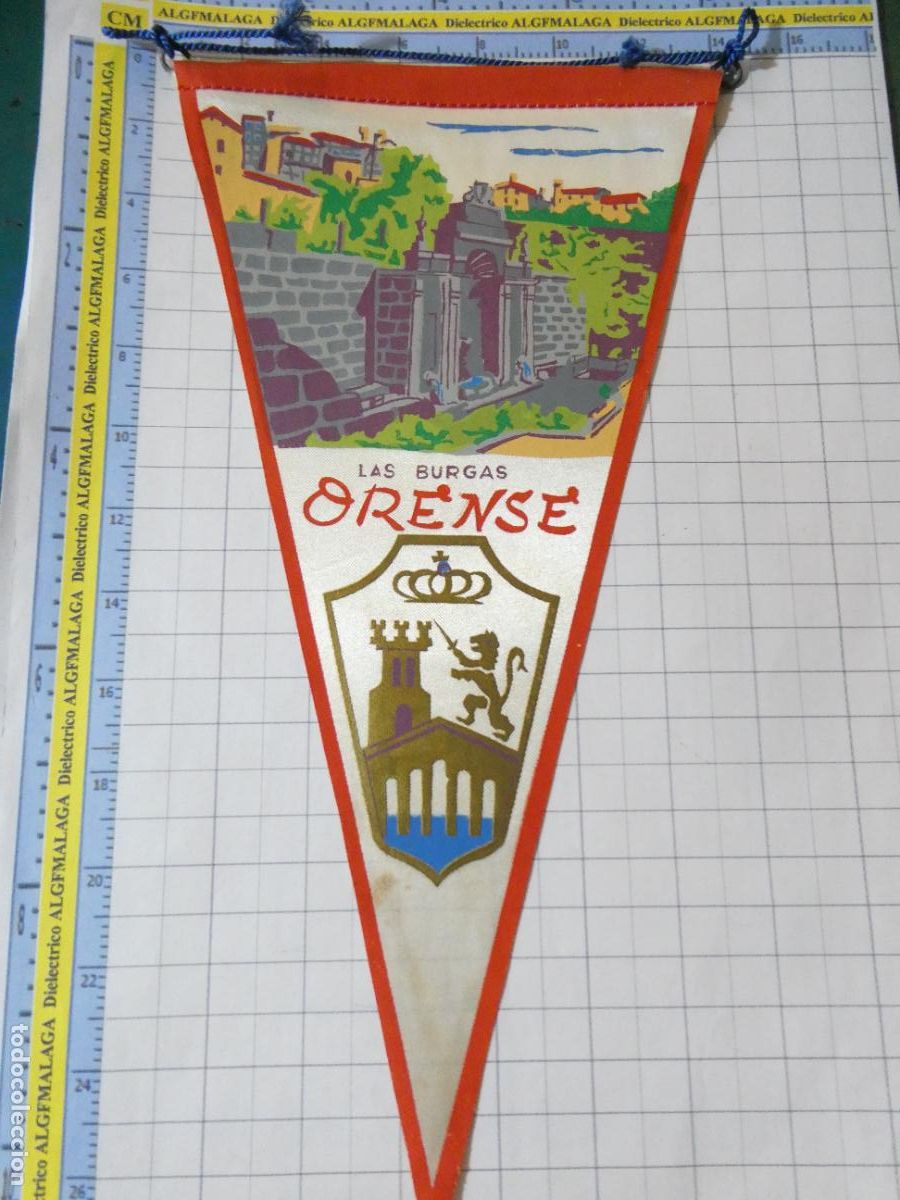 Banderines de colecci&oacute;n: BANDER&Iacute;N RECUERDO SOUVENIR TURISMO. ORENSE LAS BURGAS. 243