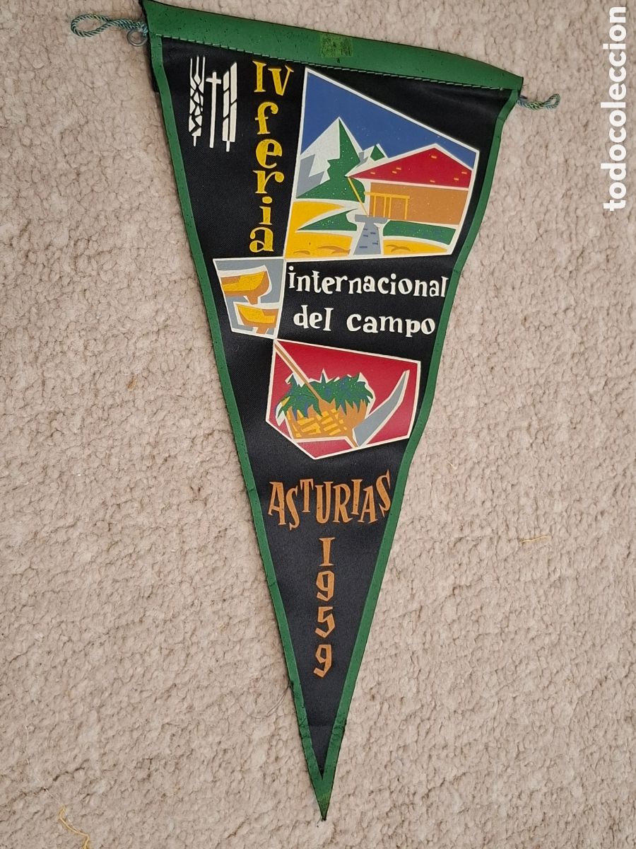 Banderines de colecci&oacute;n: Banderin Asturias IV Feria Internacional del Campo 1959