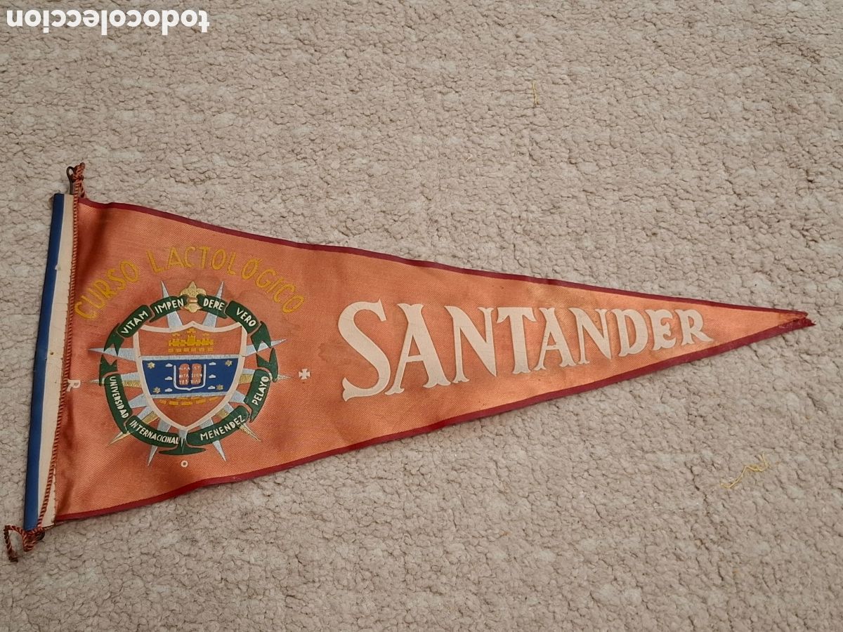 Banderines de colecci&oacute;n: Banderin Santander Universidad Internacional Men&eacute;ndez Pelayo. Curso lactol&oacute;gico