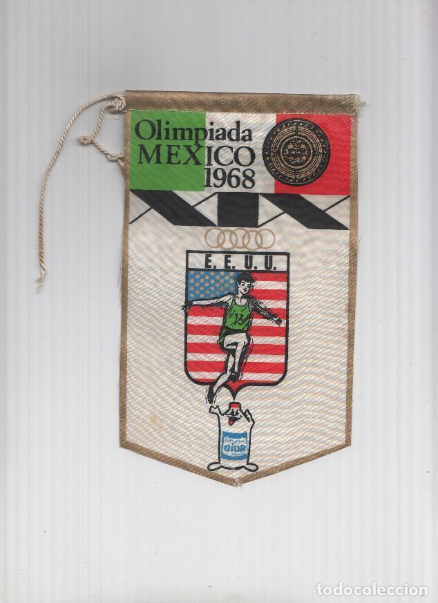 Fanions de collection: Banderin Olimpiada Mexico 1968 : E.E.U.U. (Editor detergentes Gior)