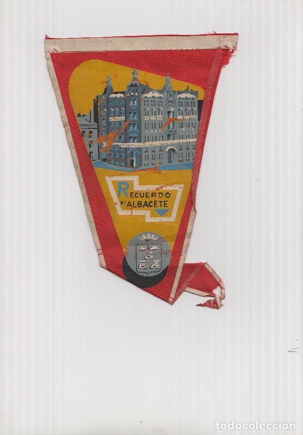 Fanions de collection: BANDERIN: ALBACETE - Ilustracion del Gran Hotel de Albacete y escudo - VARIOS