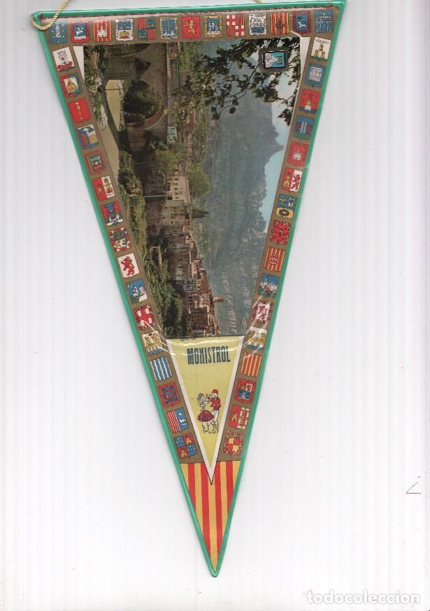 Fanions de collection: BANDERIN: MONISTROL DE MONTSERRAT, Barcelona - Imagen de la localidad y el puente de Monistrol - VAR