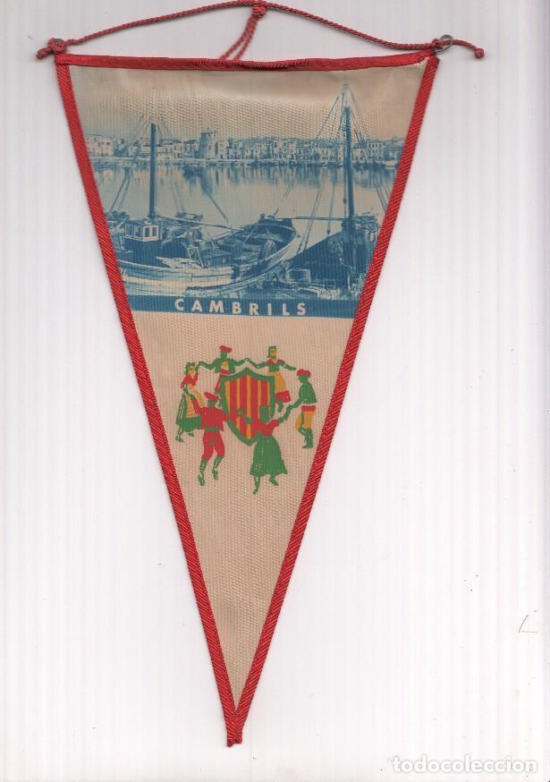 Collection pennants: BANDERIN: CAMBRILS, Tarragona - Imagen del Puerto con la localidad al fondo - VARIOS