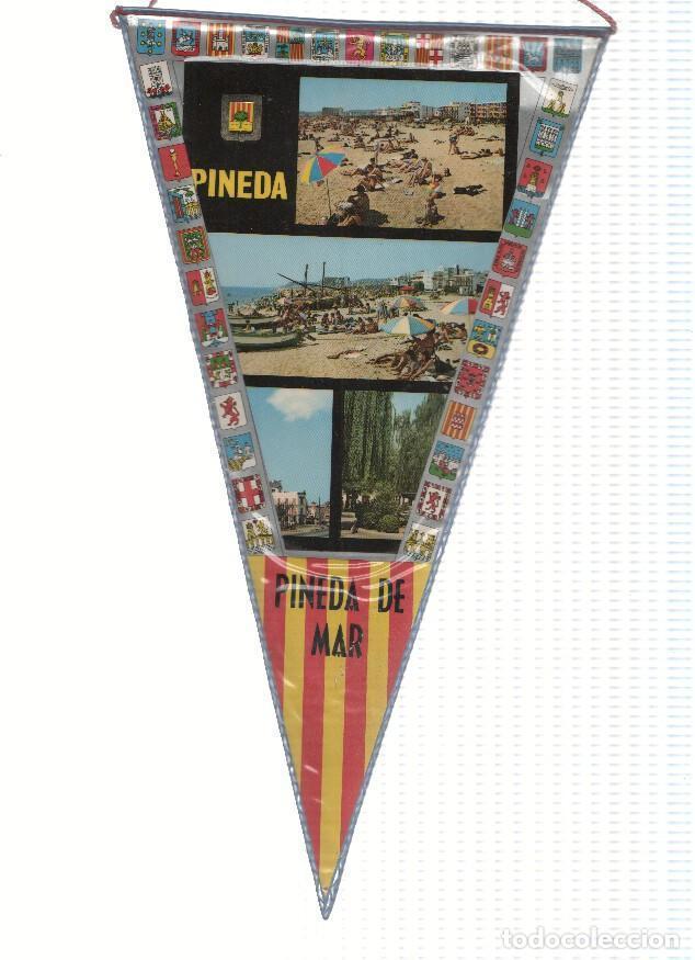 Collection pennants: Banderin: PINEDA DE MAR, Barcelona - Diferentes imagenes de Pineda de Mar y escudo de la localidad -