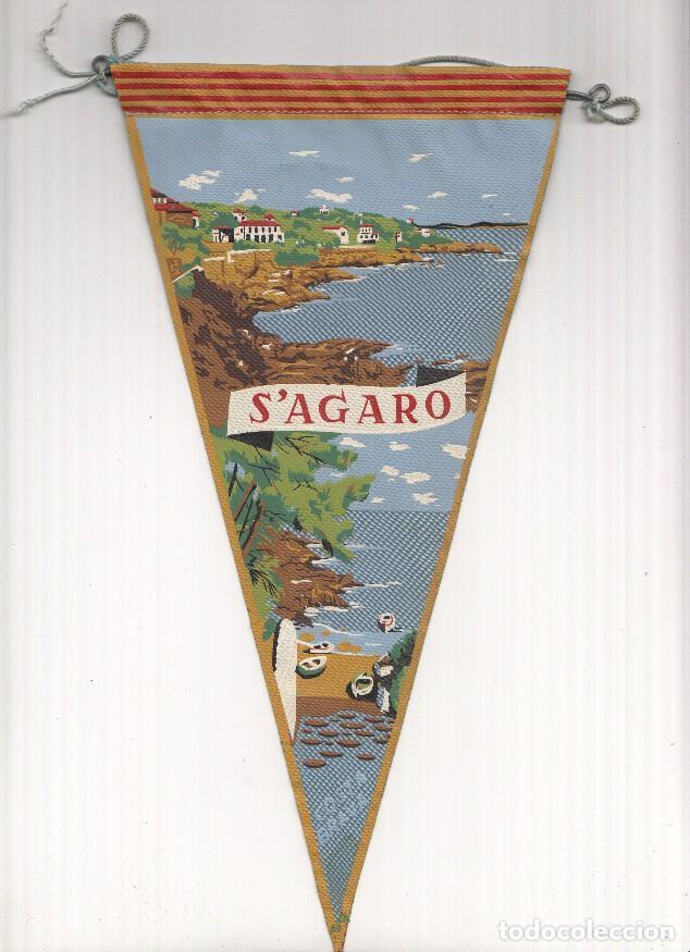 Collection pennants: BANDERIN: S,AGARO (Girona) - Ilustracion de la playa de S,Agaro - VARIOS