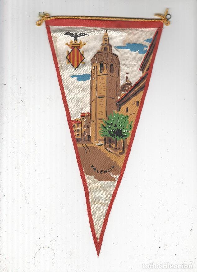 Collection pennants: BANDERIN: VALENCIA - Escudo y vista de la torre de la Catedral Santa Maria de Valencia - VARIOS