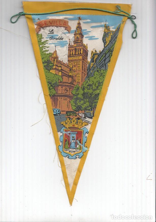 Collection pennants: BANDERIN: SEVILLA - Ilustracion de La Giralda de Sevilla y escudo de la localidad - VARIOS