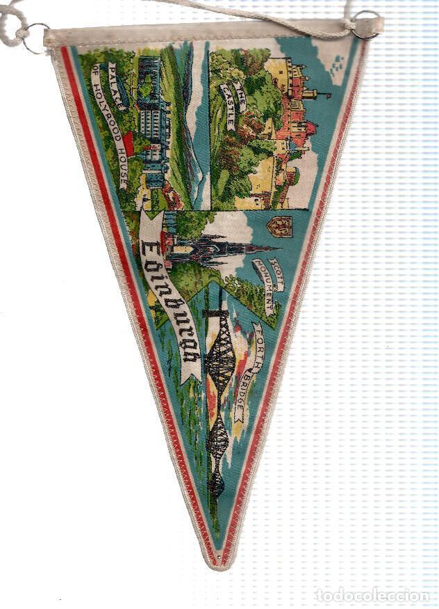 Collection pennants: BANDERIN: EDINBURGO (Escocia) - Ilustracion del Castillo, el Palacio de Holyrood House y el Forth Br