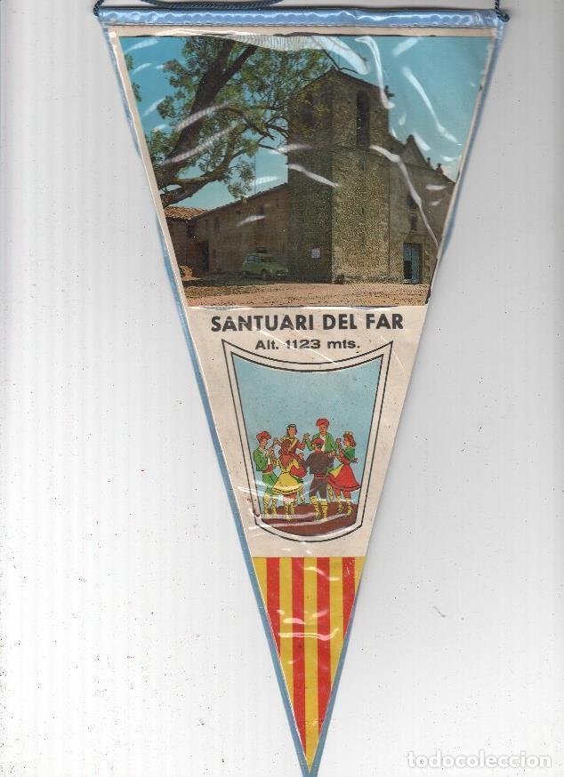 Collection pennants: BANDERIN: RUPIT, Barcelona - Vista del Santuario del Far e ilustracion de sardanistas - VARIOS