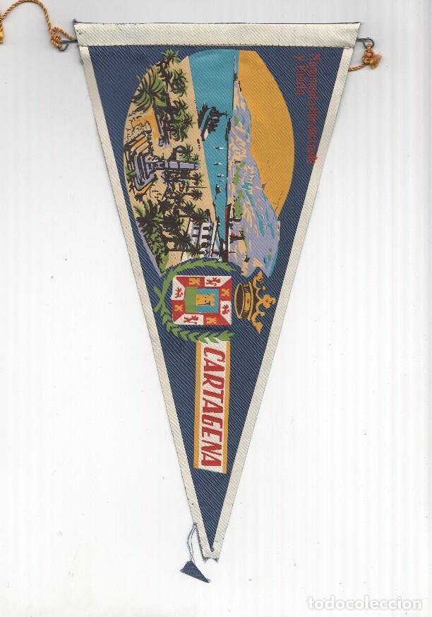 Bandierine di collezione: BANDERIN: CARTAGENA - Vista del puerto y monumento Heroes Cavite - Varios