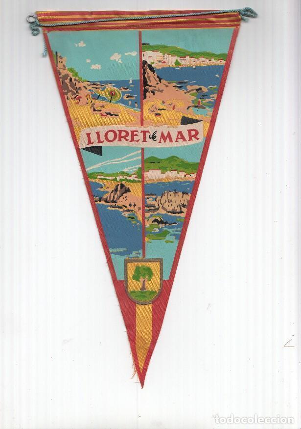 Bandierine di collezione: BANDERIN: LLORET DE MAR, Girona - 4 Ilustraciones de Lloret de Mar y escudo de la localidad - VARIOS