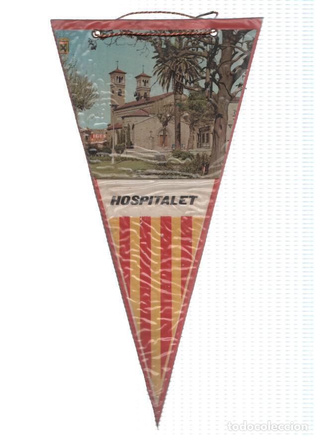Bandierine di collezione: Banderin: HOSPITALET, Barcelona - Imagen de la Iglesia de Santa Eulalia de Provenzana - Varios